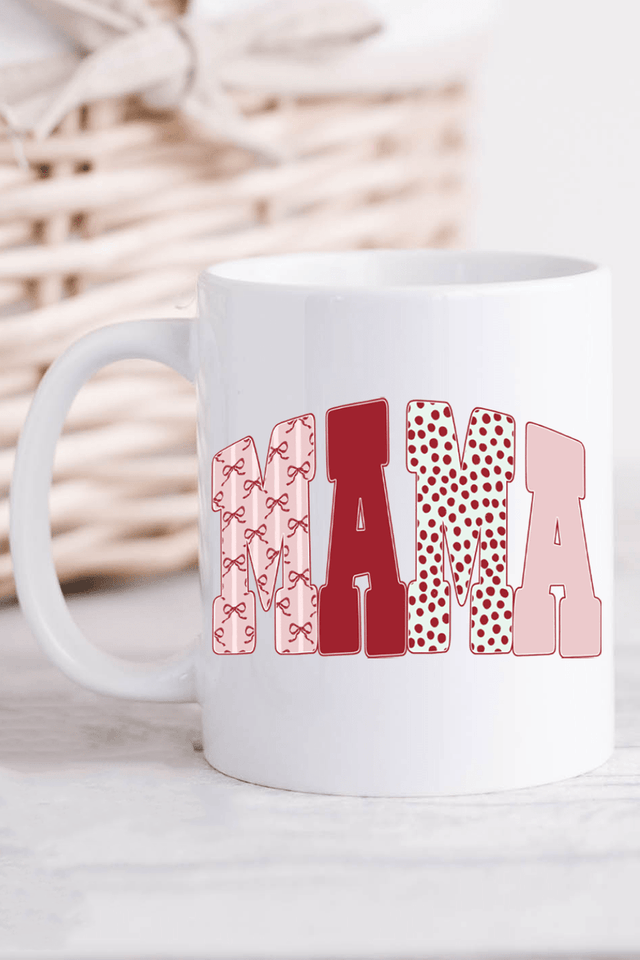 Blush And Bows Mama Ceramic Mug - Wholesale Accessory Market