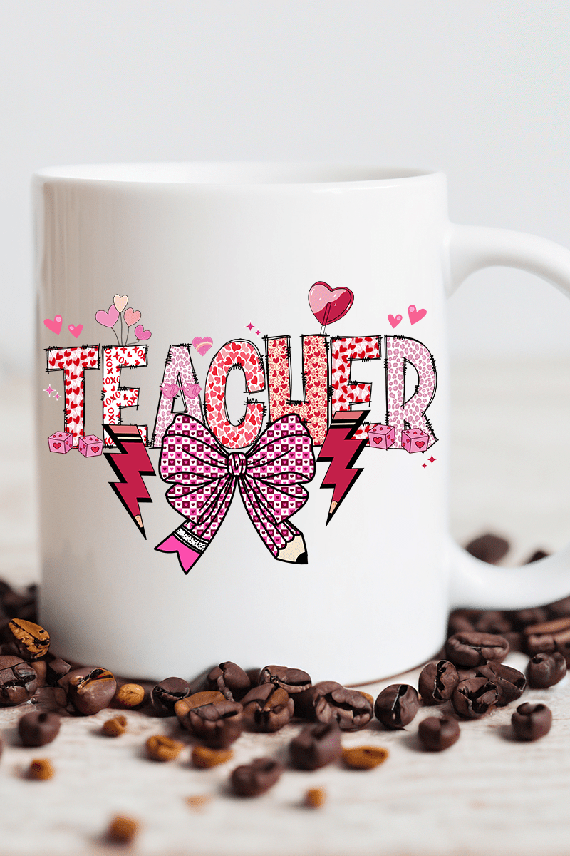 Bow Teacher Doodle Ceramic Mug - Wholesale Accessory Market