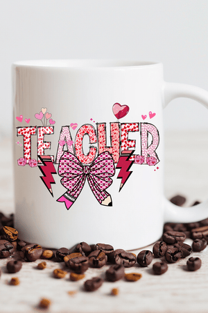 Bow Teacher Doodle Ceramic Mug - Wholesale Accessory Market