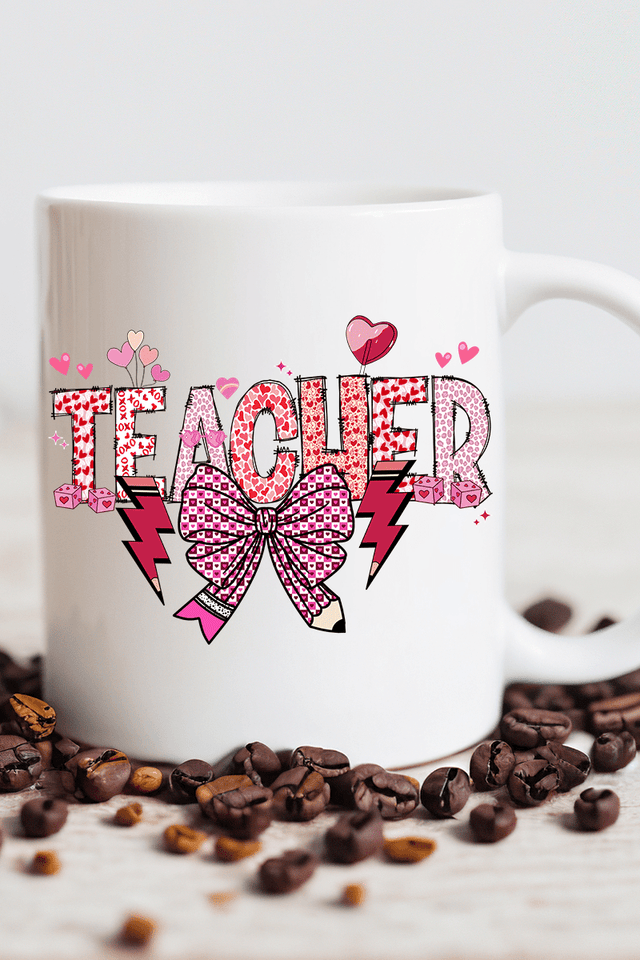 Bow Teacher Doodle Ceramic Mug - Wholesale Accessory Market