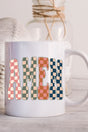 Checkered Amen Ceramic Mug - Wholesale Accessory Market