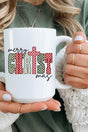 Checkered Merry CHRISTmas Ceramic Mug - Wholesale Accessory Market