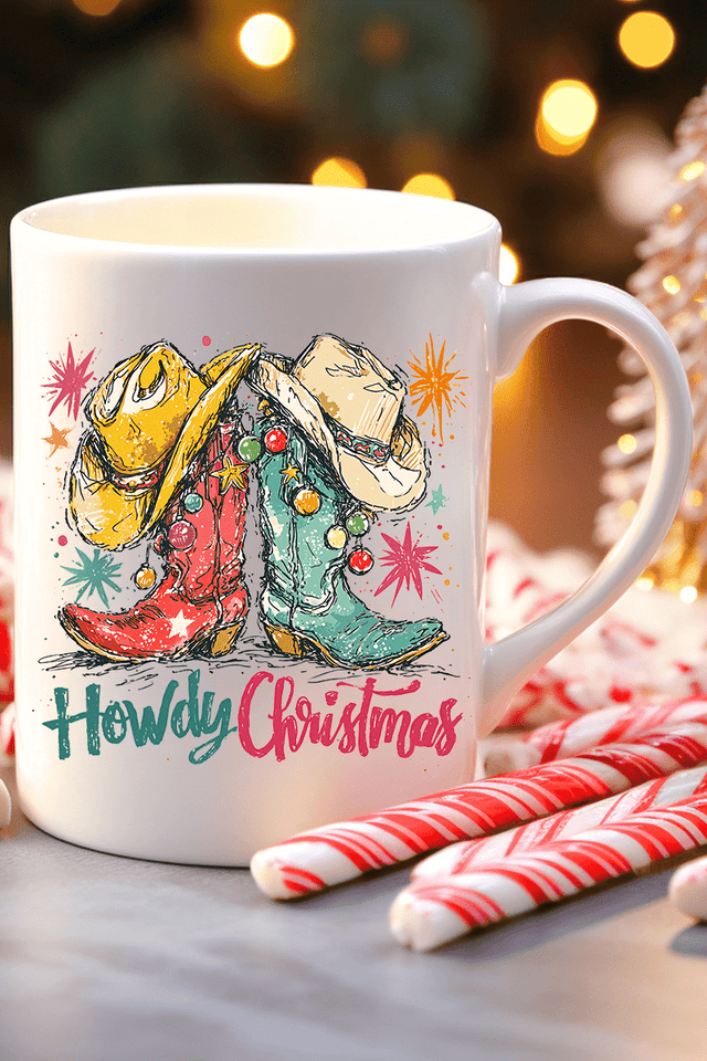 Christmas Boot Scootin' Ceramic Mug - Wholesale Accessory Market