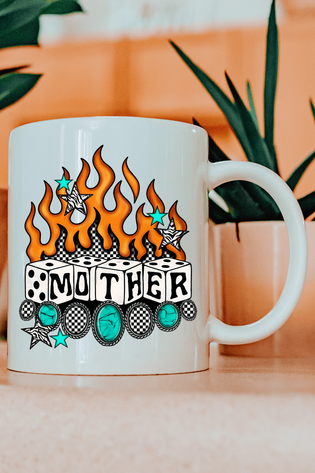 Concho Flames Mother Ceramic Mug - Wholesale Accessory Market