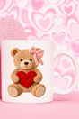 Cozy Heart Cub Faux Yarn Ceramic Mug - Wholesale Accessory Market