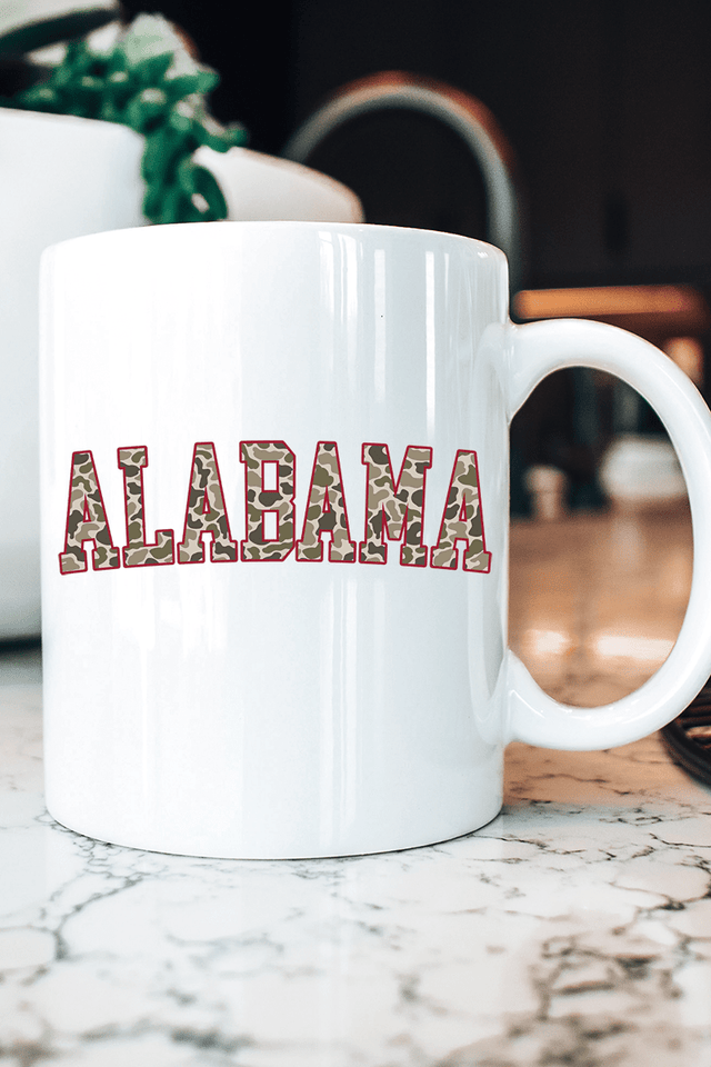 Crimson Alabama Camo Ceramic Mug - Wholesale Accessory Market