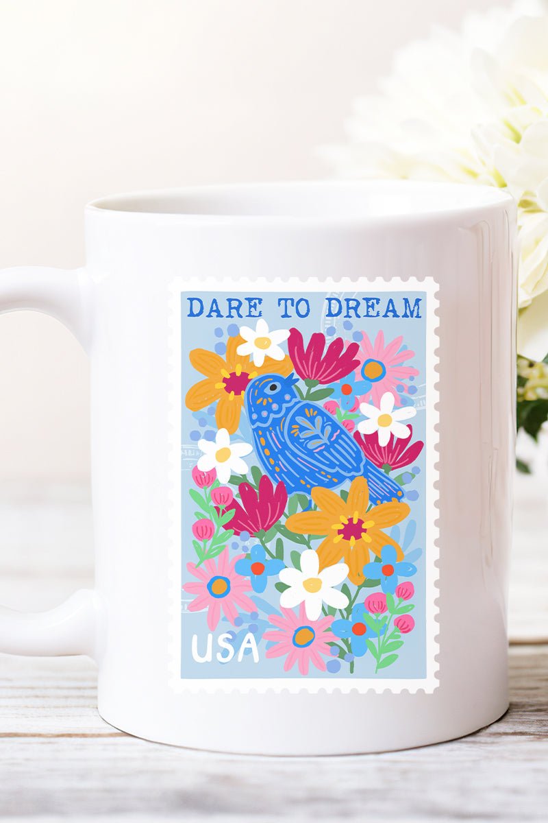 Dare To Dream Stamp Ceramic Mug - Wholesale Accessory Market
