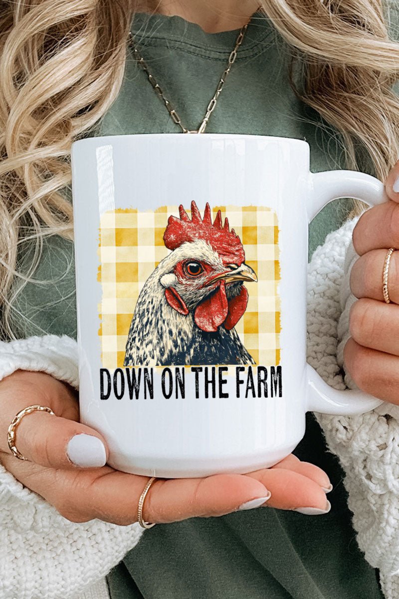 Down On The Farm Chicken Ceramic Mug - Wholesale Accessory Market