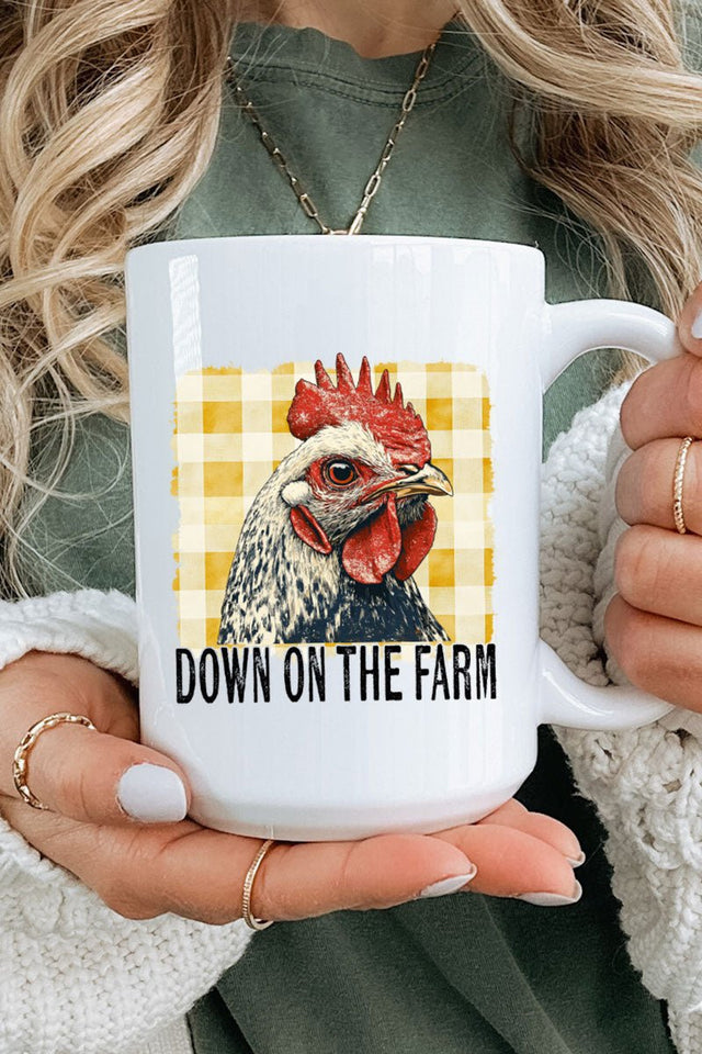 Down On The Farm Chicken Ceramic Mug - Wholesale Accessory Market