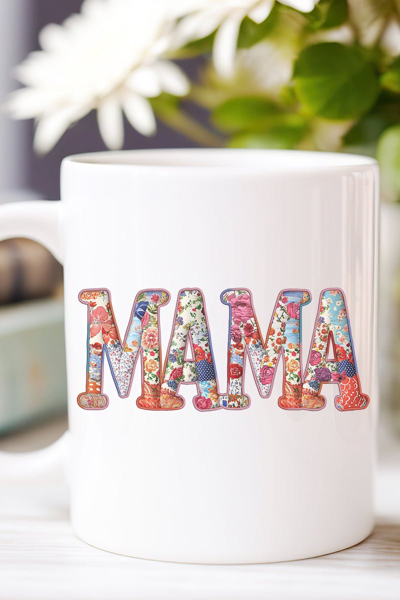 Faux Patchwork Mama Ceramic Mug - Wholesale Accessory Market