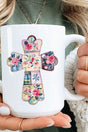 Faux Quilted Cross Ceramic Mug - Wholesale Accessory Market