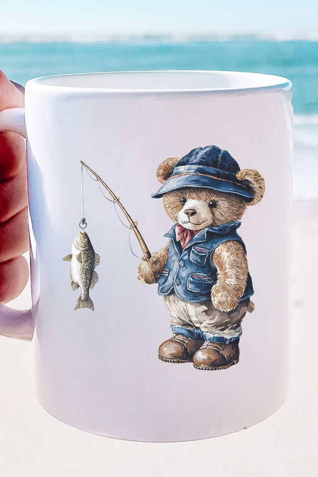 Fishing Beary Good Ceramic Mug - Wholesale Accessory Market