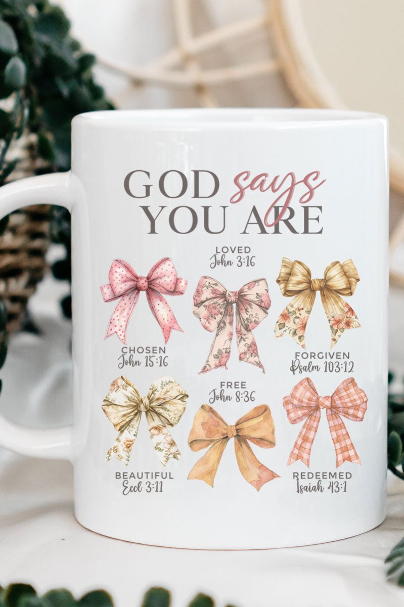 God Says You Are Coquette Ceramic Mug - Wholesale Accessory Market