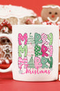 Green And Pink Merry Christmas Ceramic Mug - Wholesale Accessory Market