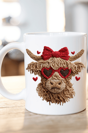 Heartbreaking Heifer Faux Yarn Ceramic Mug - Wholesale Accessory Market