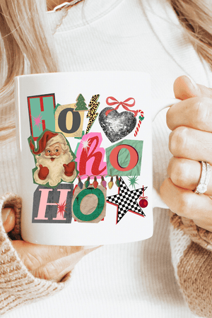 Ho Ho Retro Christmas Ceramic Mug - Wholesale Accessory Market