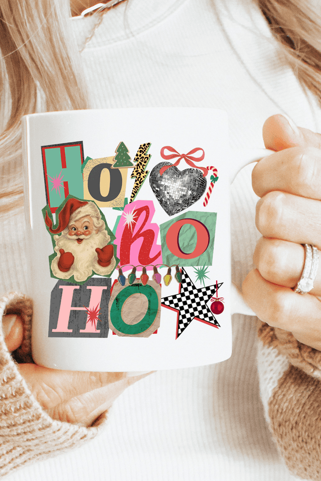 Ho Ho Retro Christmas Ceramic Mug - Wholesale Accessory Market