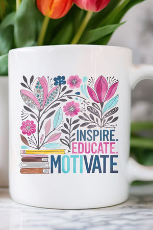 Inspire, Educate, Motivate Ceramic Mug - Wholesale Accessory Market