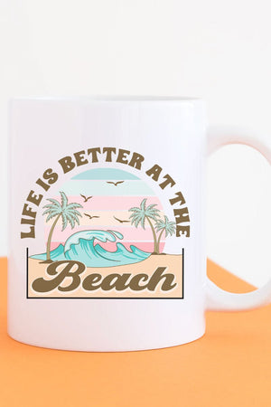 Life Is Better At The Beach White Mug - Wholesale Accessory Market