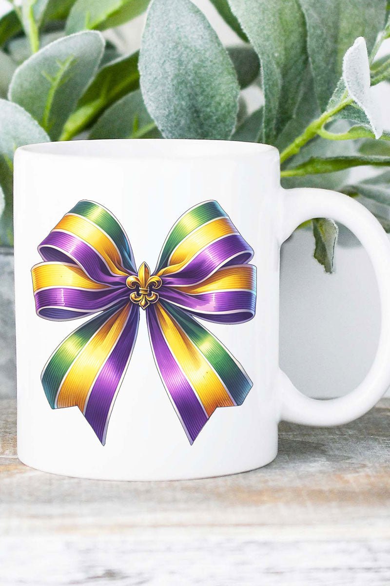 Mardi Gras Ribbon Ceramic Mug - Wholesale Accessory Market