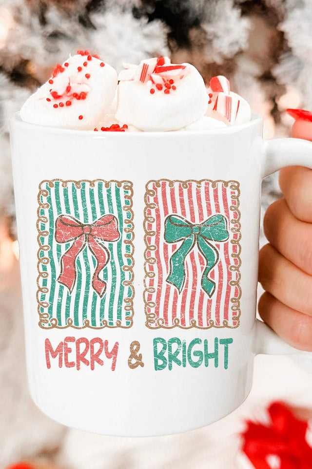 Merry & Bright Stamps Ceramic Mug - Wholesale Accessory Market
