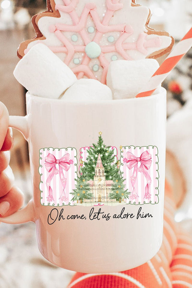 Notes Oh Come Let Us Adore Him Ceramic Mug - Wholesale Accessory Market