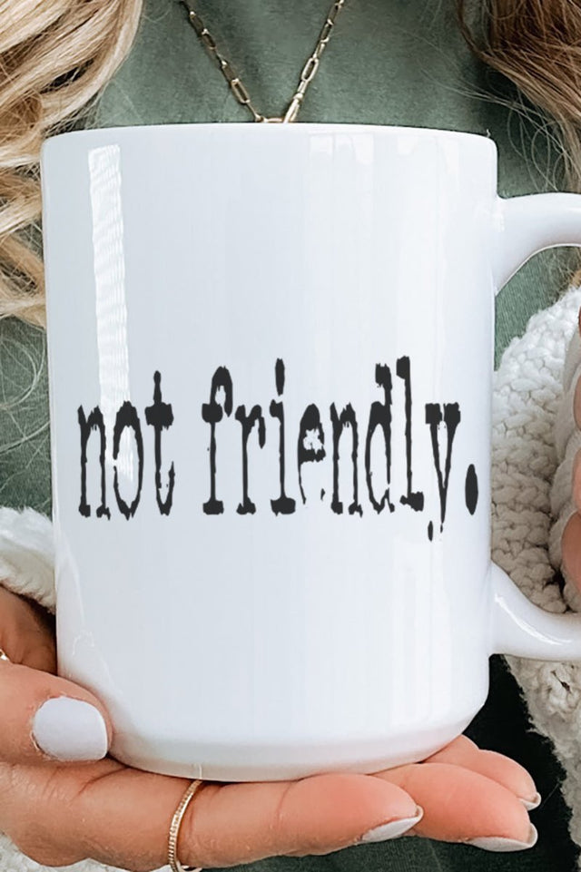 Not Friendly Ceramic Mug - Wholesale Accessory Market