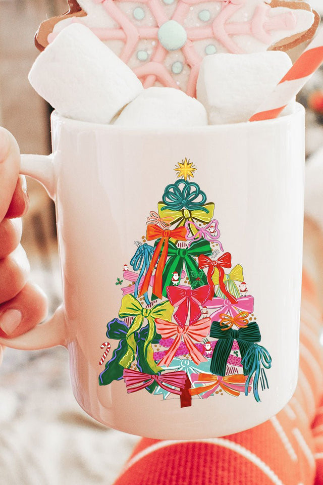 Ribbon On Top Ceramic Mug - Wholesale Accessory Market
