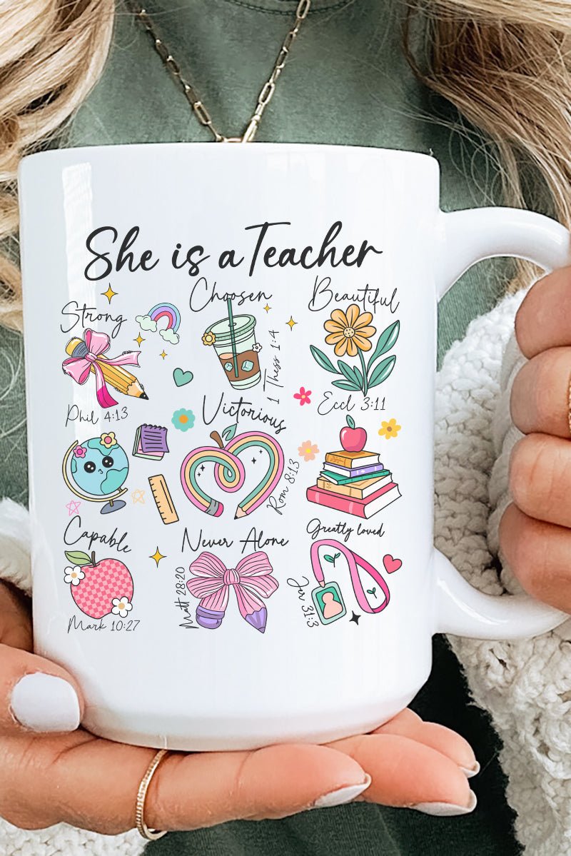 She Is A Teacher Ceramic Mug - Wholesale Accessory Market
