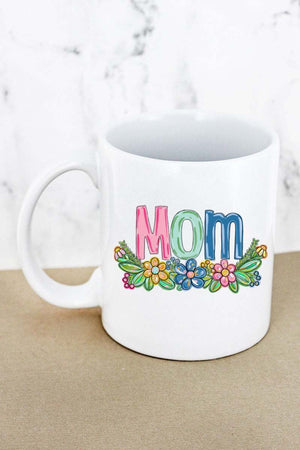 Spring Floral Mom White Mug - Wholesale Accessory Market