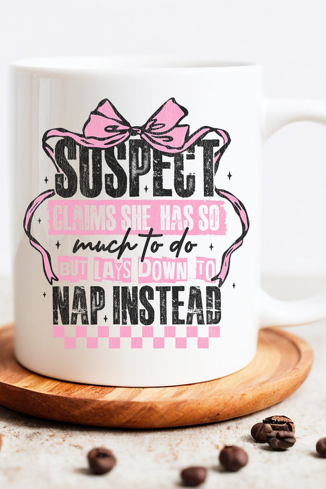 Suspect Naps Instead Ceramic Mug - Wholesale Accessory Market