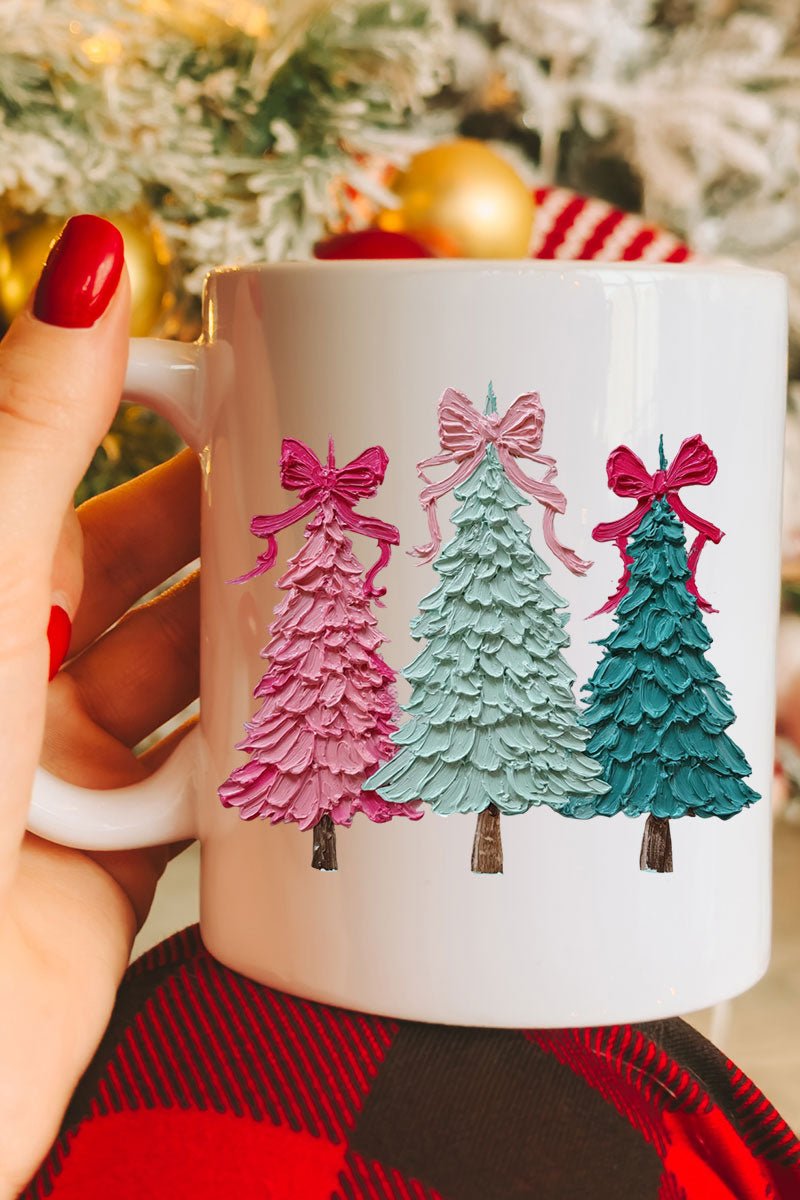 The Painted Trio Trees Ceramic Mug - Wholesale Accessory Market