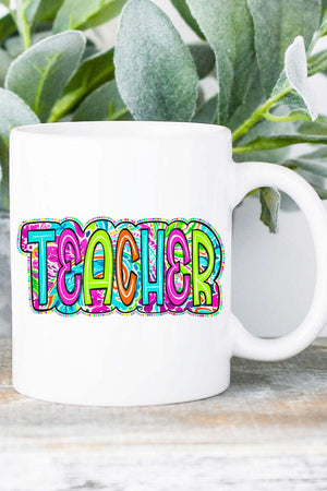 Tie Dye Teacher White Mug - Wholesale Accessory Market