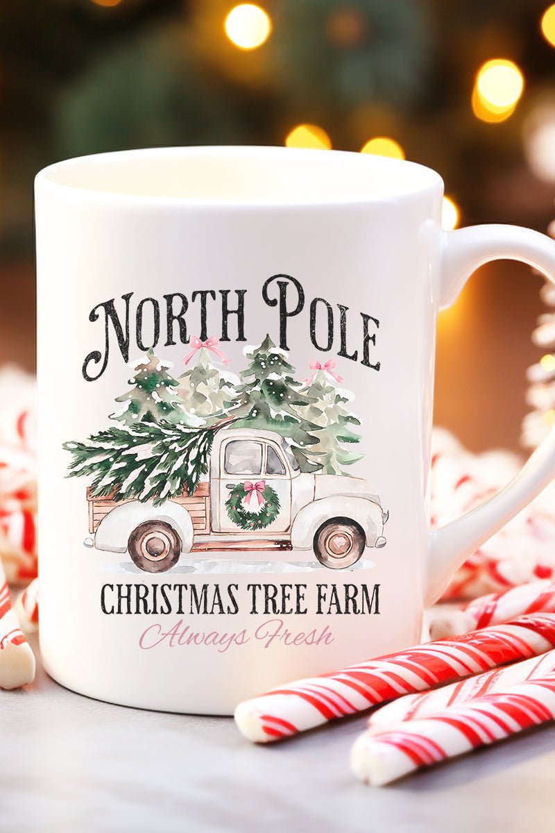 Truck North Pole Tree Farm Ceramic Mug - Wholesale Accessory Market