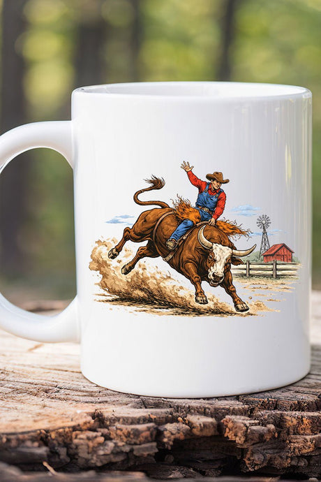 Vintage Rodeo Cowboy Ceramic Mug - Wholesale Accessory Market