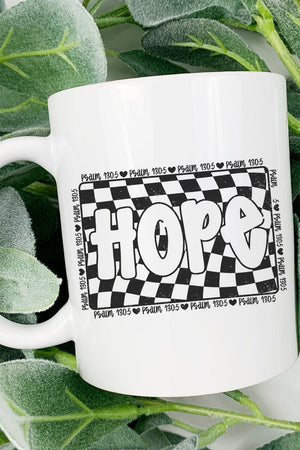 Wavy Checkered Hope Ceramic Mug - Wholesale Accessory Market