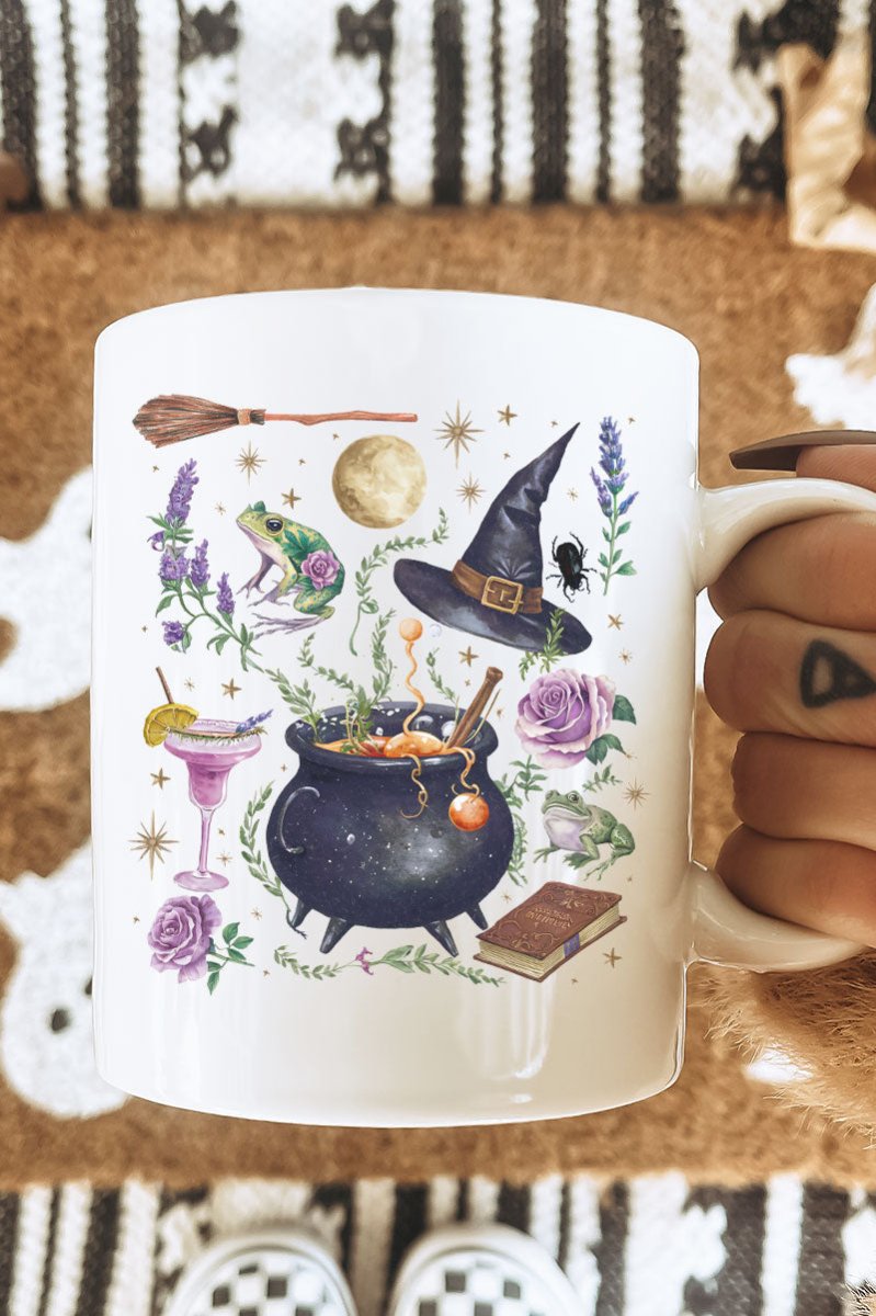 F.E.S.S. Witches Brew Black Ceramic Cauldron Mug 16oz