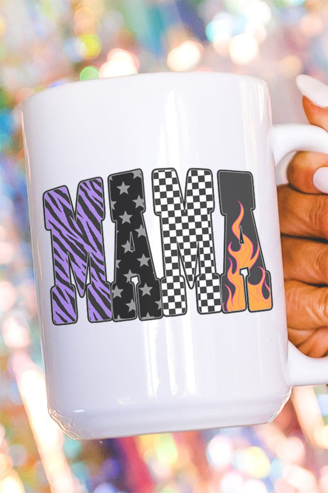 Zebra Checkered Mama Ceramic Mug - Wholesale Accessory Market