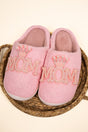 Pink Pearl Queen Mom Plush Slippers - Wholesale Accessory Market