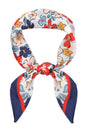 Let Your Dreams Blossom Navy Square Satin Scarf - Wholesale Accessory Market