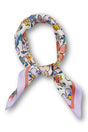 Let Your Dreams Blossom Purple Square Satin Scarf - Wholesale Accessory Market