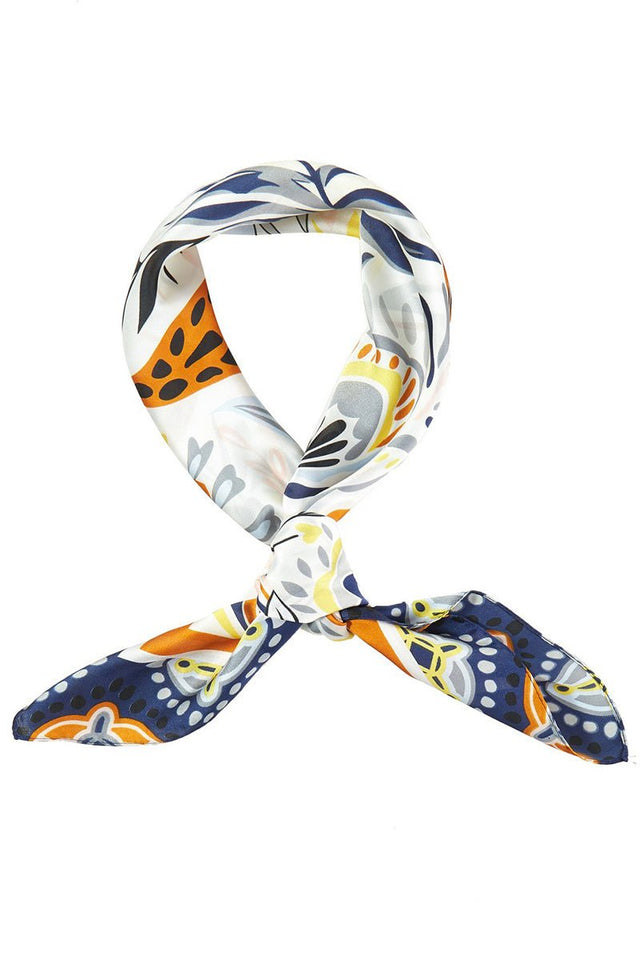 Jungle Edit Navy Square Satin Scarf - Wholesale Accessory Market