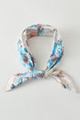 Painted Garden Beige Square Satin Scarf - Wholesale Accessory Market