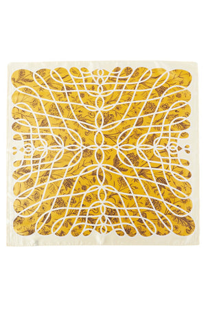 Modern Rhythm Mustard Square Satin Scarf - Wholesale Accessory Market