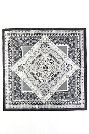 Valencia Black Square Satin Scarf - Wholesale Accessory Market