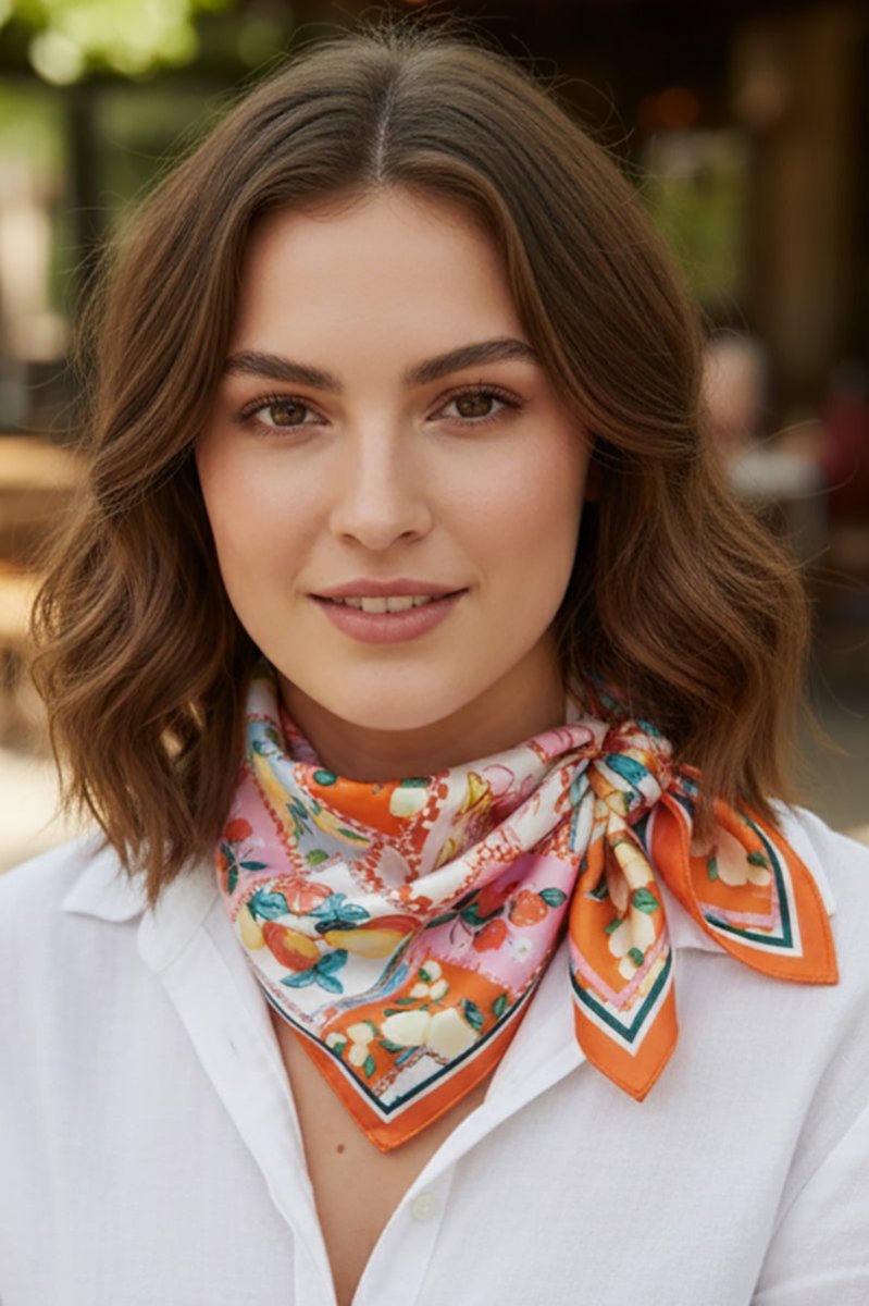 Tropical Appeal Square Satin Scarf - Wholesale Accessory Market