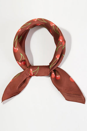 Cherry Twilight Square Satin Scarf - Wholesale Accessory Market