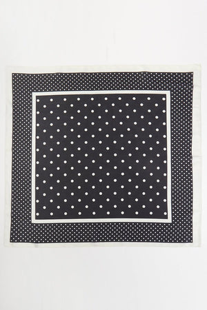 Classic With A Twist Black Square Satin Scarf - Wholesale Accessory Market