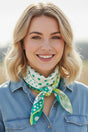 Pattern Play Green Dots Square Satin Scarf - Wholesale Accessory Market