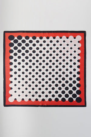 Forward Motion Red Dots Square Satin Scarf - Wholesale Accessory Market